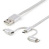 CABLE TRENZADO DE 1M USB A LIGHTNING USB-C Y MICRO USB - CABLE CARGADOR PARA TELFONO CELULAR IPHONE IPAD TABLET - STARTECH.COM MOD. LTCUB1MGR CABLE TRENZADO DE 1M USB A LIGHTNING USB-C Y MICRO USB - CABLE CARGADOR PARA TELFONO CELULAR IPHONE IPAD TABLET - STARTECH.COM MOD. LTCUB1MGR