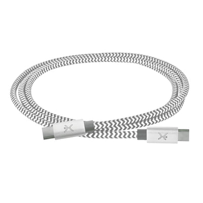 Cable USB Tipo C a USB Tipo C  PERFECT CHOICE PC-101697 - 1 m, Plata