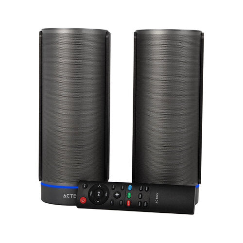 BOCINAS ACTECK DYNAMIC EXACT X BS660 / INALAMBRICA / BLUETOOTH AUX USB / 2 CANALES 50 W RMS / 45HZ- 20KHZ / ILUMINACION LED / NEGRO / AC-939812