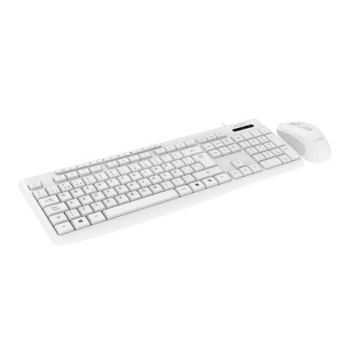 KIT ACTECK CREATOR PRIME MK455 / TECLADO Y MOUSE / ALAMBRICO / USB 2.0 / WINDOWS / ESPAÑOL / 105 TECLAS / MEMBRANA / MULTIMEDIA / OPTICO / 1600 DPI AJUSTABLE / 4 BOTONES / BLANCO / AC-941792