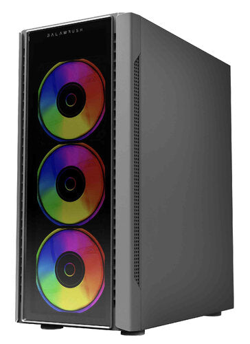 GABINETE GAMER BALAM RUSH DRAGONFLY CRYSTALGM745 / MEDIA TORRE / ATX, MICRO ATX, MINI ITX / VENTILADOR RGB / PANEL CRISTAL TEMPLADO, METAL / NEGRO / BR-935968