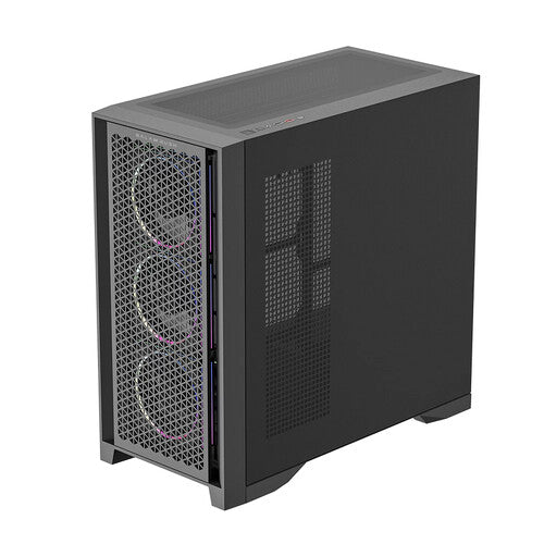 GABINETE GAMER BALAM RUSH CARBONO POLAR TWIN MATE 9900 / MEDIA TORRE / ATX - M-ATX - ITX / VENTILADORES INCLUIDOS / ILUMINACION ARGB / SOPORTE PARA ENFRIAMIENTO LIQUIDO Y AIRE / NEGRO / BR-941457