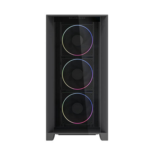GABINETE GAMER BALAM RUSH CARBONO POLAR TWIN MATE 9900 / MEDIA TORRE / ATX - M-ATX - ITX / VENTILADORES INCLUIDOS / ILUMINACION ARGB / SOPORTE PARA ENFRIAMIENTO LIQUIDO Y AIRE / NEGRO / BR-941457