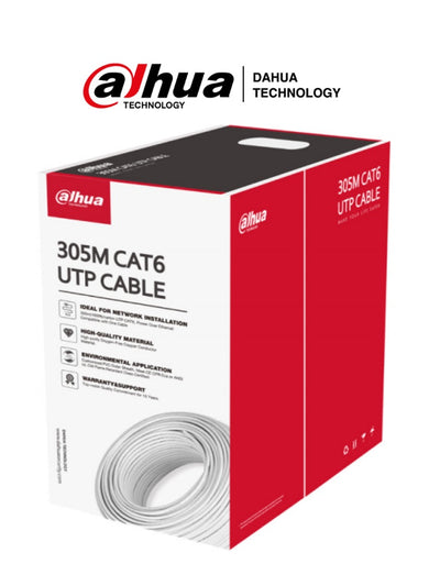 Bobina de cable UTP 100  cobre / Categoria 6 / Color blanco / Interior / 305 Metros / Redes / Video -