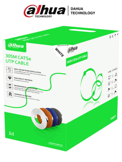 Bobina de Cable UTP Cat5e/ CCA/ 305 Metros/Color Blanco/ Uso Interior/ Cubierta de FR-PVC (ROHS compliant) -