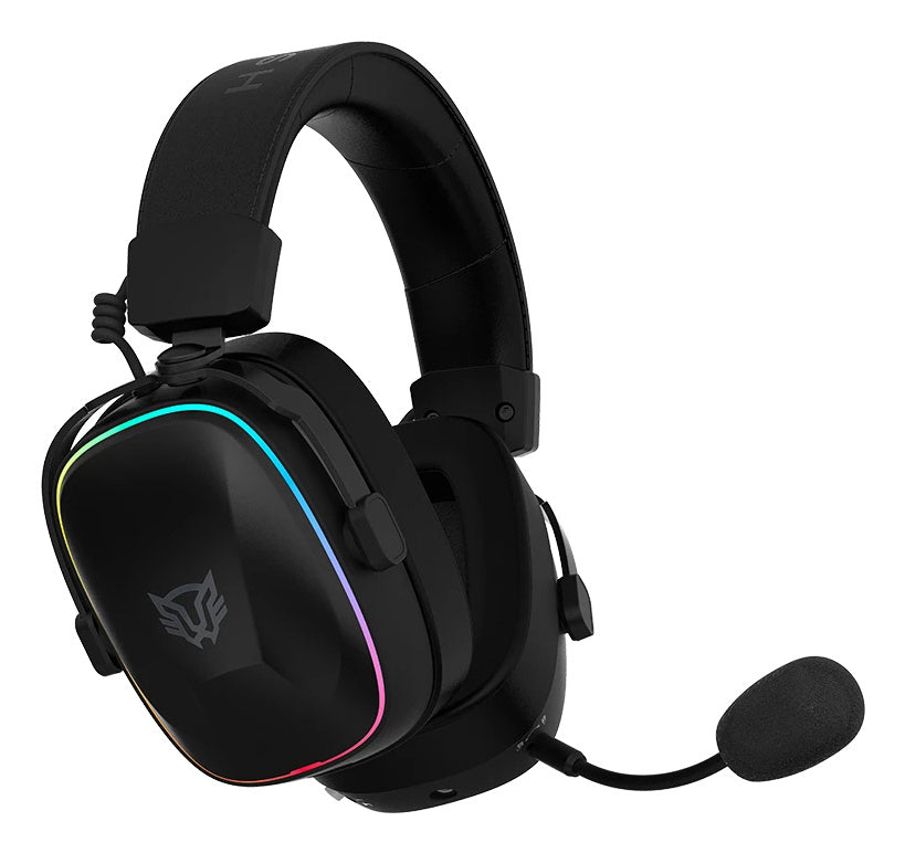 AUDIFONOS GAMER AEON EXPERT HS1100 / DIADEMA INALAMBRICOS / BT 5.3 - DONGLE USB - AUX 3.5 MM / PC - DISP MOVILES - CONSOLAS / MICROFONO OMNIDIRECCIONAL / RGB / 20 - 20 KHZ / NEGRO / BR-938501