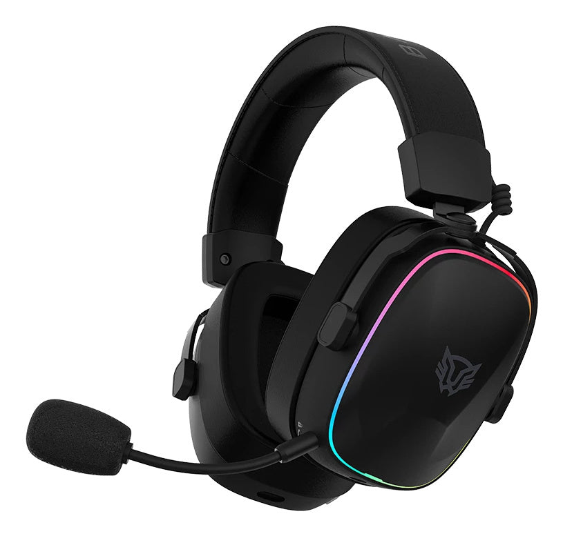 AUDIFONOS GAMER AEON EXPERT HS1100 / DIADEMA INALAMBRICOS / BT 5.3 - DONGLE USB - AUX 3.5 MM / PC - DISP MOVILES - CONSOLAS / MICROFONO OMNIDIRECCIONAL / RGB / 20 - 20 KHZ / NEGRO / BR-938501