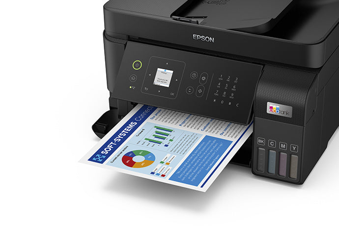 MULTIFUNCIONAL EPSON L5590, PPM 33 NEGRO/20 PPM COLOR, TINTA CONTINUA, ECOTANK, USB, WIFI, RED, ADF