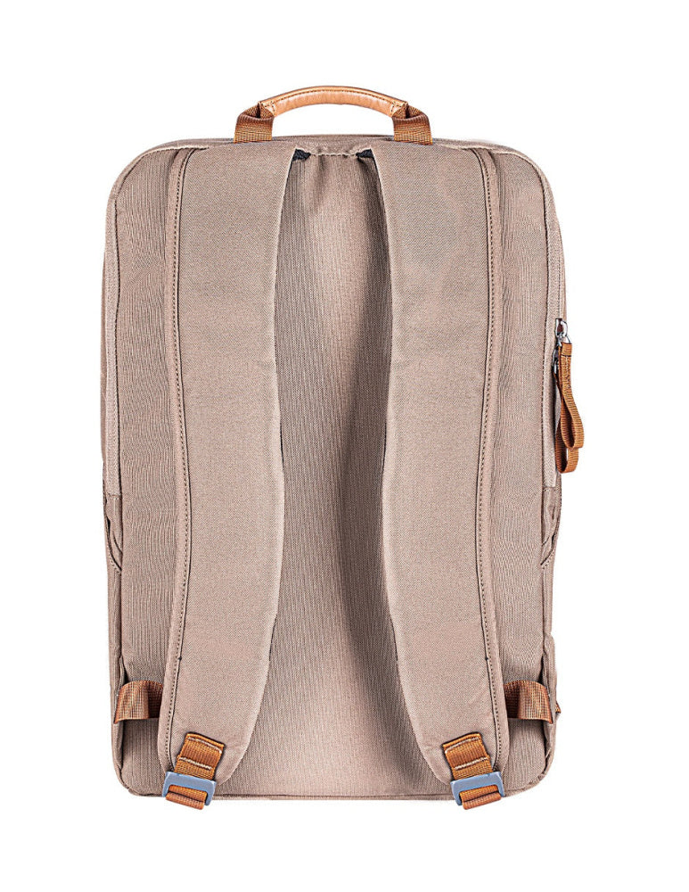 MOCHILA BACKPACK TECHZONE ECHO HERO DE 15.6 TZLBP56W-C DE MATERIALES RECICLADOS CAMEL