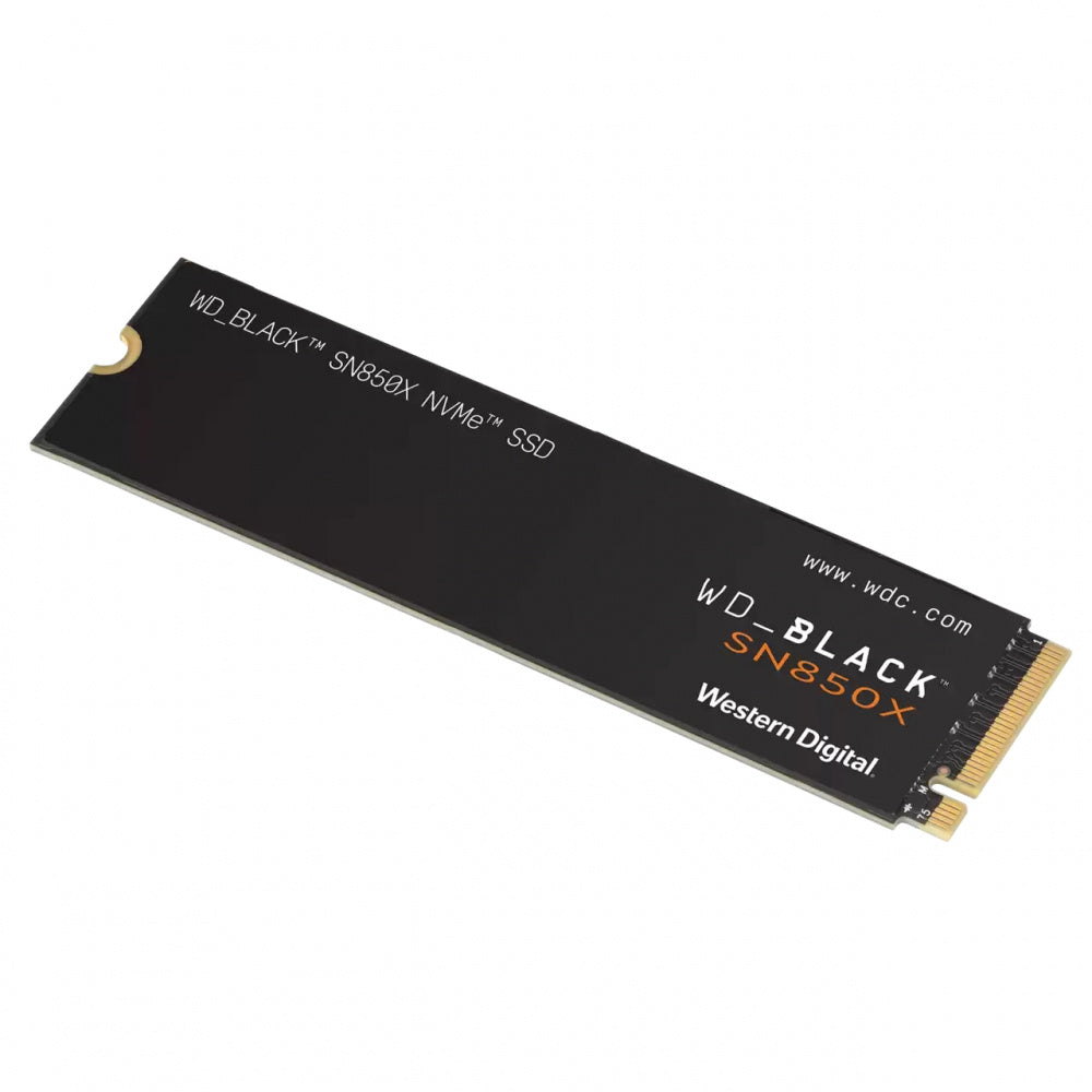 UNIDAD DE ESTADO SOLIDO SSD INTERNO WD BLACK SN850X 4TB M.2 2280 NVME PCIE GEN4 X4 LECT.7300MB/S ESCRIT.6600MB/S TBW 2400 GAMER  WDS400T2X0E-00BCA0