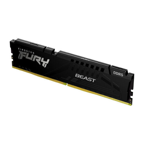 MEMORIA RAM KINGSTON DIMM DDR5 16GB 5600MT/S FURY BEAST BLACK EXPO CL36 288PIN 1.25V C/DISIPADOR DE CALOR P/PC/GAMER/ALTO RENDIMIENTO KF556C36BBE-16