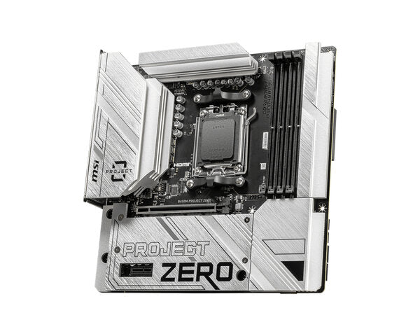 MB MSI B650M PROJECT ZERO AMD S-AM5 DDR5 9A GEN/ PCIE 4.0/HDMI/4XUSB 2.0/M.2/MATX//GAMER/RGB