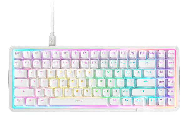 TECLADO MECÁNICO NZXT FUNCTION ELITE MINI TKL / BLANCO / RGB / INTERRUPTORES MAGNÉTICOS NZXT SWIFT / CON CABLE DESMONTABLE / INGLES /KB-101NW-US