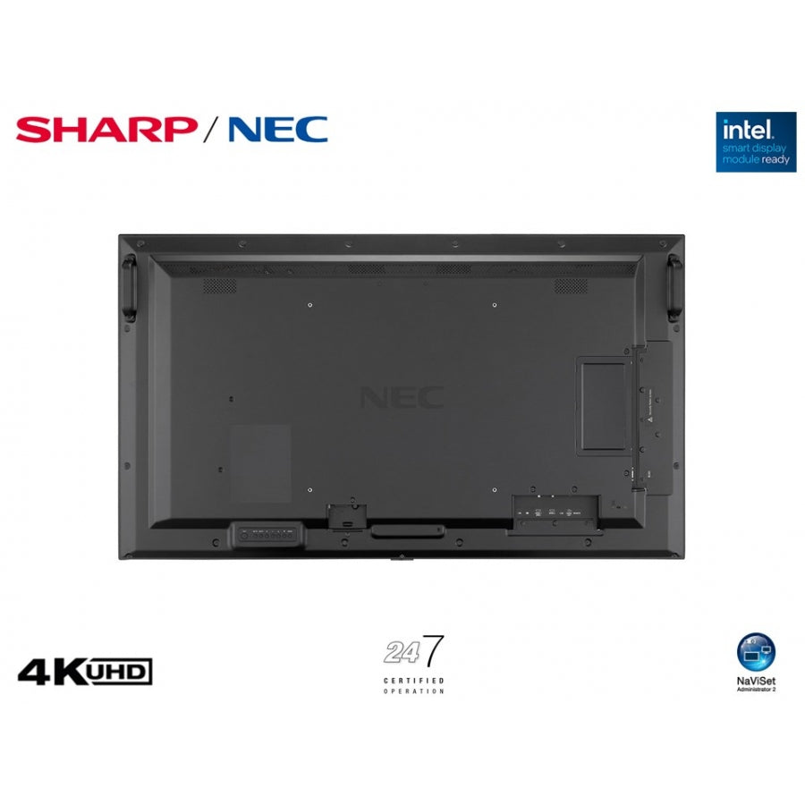 MONITOR PROFESIONAL NEC DE 65 M651-2 UHD 3840 X 2160 HDR10; HLG; PQ 24/7, 500 CD/M2, 8000:1, HDMI, DISPLAYPORT HDCP, USB, RJ-45, INTEL SDM Y RPI4, 3 AÑOS DE GARANTIA