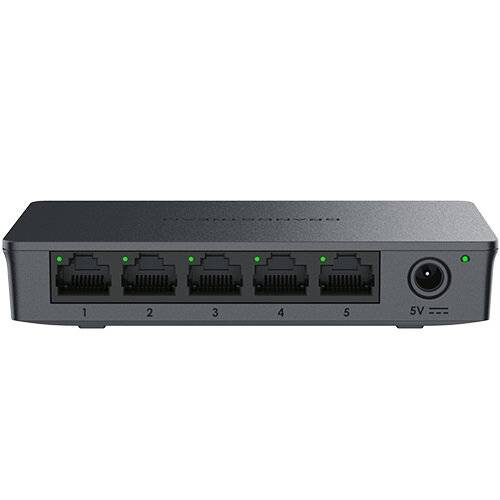 Switch No Administrable de 5 puertos Gigabit - compatible con GWN Cloud, carcasa de plastico Switch No Administrable de 5 puertos Gigabit - compatible con GWN Cloud, carcasa de plastico
