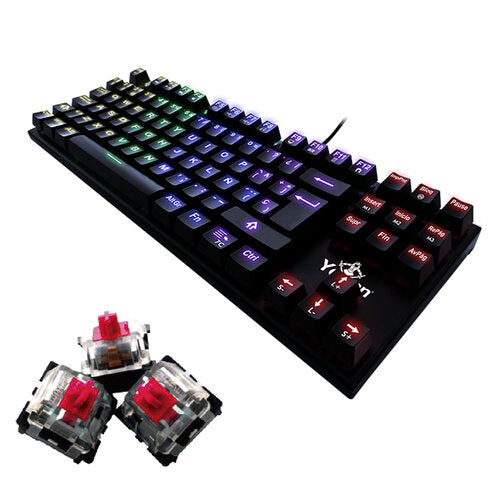 TECLADO GAMING YEYIAN YAT1806 RGB SPARK SERIE 2000 SWITCH ROJO