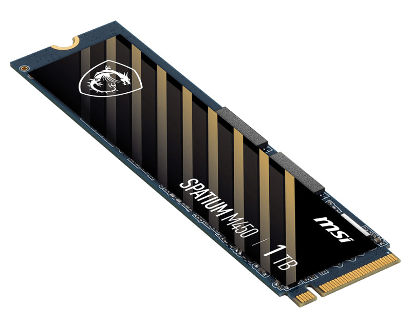 UNIDAD DE ESTADO SOLIDO SSD INTERNO MSI SPATIUM M450 1TB M.2 2280 PCIE GEN4X4, NVME 1.4 LEC 3600 / ESC 300 MB/S SPATIUM M450 PCIE 4.0 NVME M.2 1TB