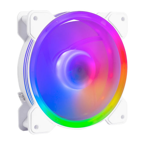 KIT VENTILADORES BALAM RUSH EOLOX BLAZE EX50KW / 3 PIEZAS / FLUJO DE AIRE 28.76 CFM / SILENCIOSO / 1500 RPM / ILUMINACION RGB / 3 PINES / 120 X 25 MM / BLANCO / BR-937993