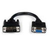 ADAPTADOR DE VIDEO DVI-I A VGA - DVI-I MACHO - HD15 HEMBRA - CABLE DE 20CM NEGRO - STARTECH.COM MOD. DVIVGAMF8IN ADAPTADOR DE VIDEO DVI-I A VGA - DVI-I MACHO - HD15 HEMBRA - CABLE DE 20CM NEGRO - STARTECH.COM MOD. DVIVGAMF8IN