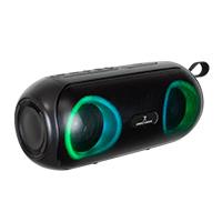 BOCINA INALAMBRICA BLUETOOTH PORTATIL RECARGABLE LUZ RGB OUTDOORS 16W CONTRA SALPICADURAS PERFECT CHOICE S-PLASH - NEGRO