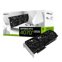 TARJETA DE VIDEO PNY NVIDIA GEFORCE RTX 4070 TI SUPER LED TRIPL FAN OC /16GB GDDR6X/PCIE X16 4.0/GAMA ALTA/GAMER
