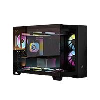 GABINETE CORSAIR 2500X LINK/ NEGRO/SEMI- TORRE/ MICRO-ATX  MITX  /CRISTAL TEMPLADO/GAMER/ (CC-9011267-WW)