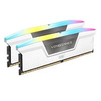 MEMORIA CORSAIR VENGEANCE RGB 32GB 2X16GB DDR5 DRAM 6400MT/S CL36 WHITE CMH32GX5M2B6400C36W