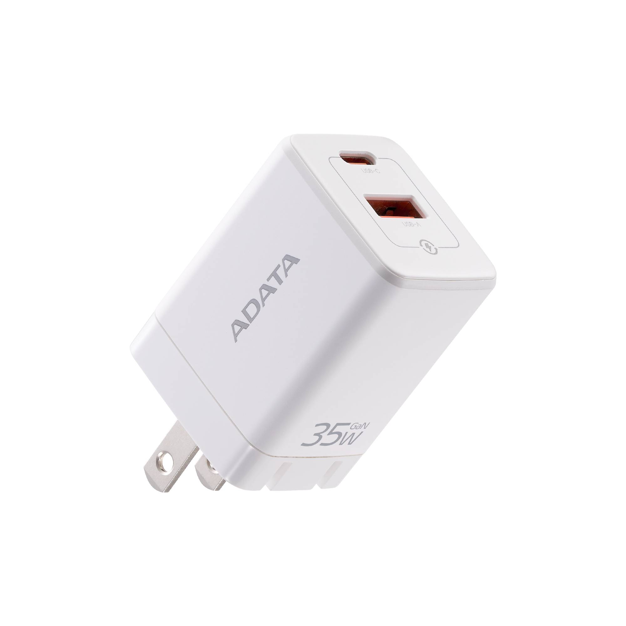 Cargador de pared ADATA - 35W, Admite los estándares de carga rápida PD3.0 y QC 3.0 . Color BLANCO, CHARGERU-0352-QCPDWH