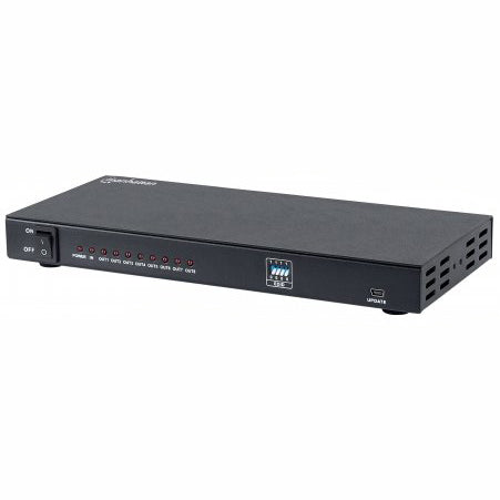 Video Splitter HDMI 4K MANHATTAN de 8 puertos - Negro, HDMI, HDMI, HDMI, Hembra/hembra
