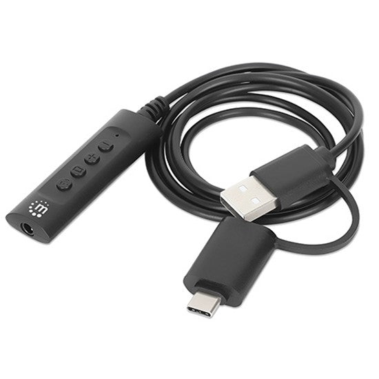 Convertidor USB MANHATTAN 153560 - Negro, 1 puerto