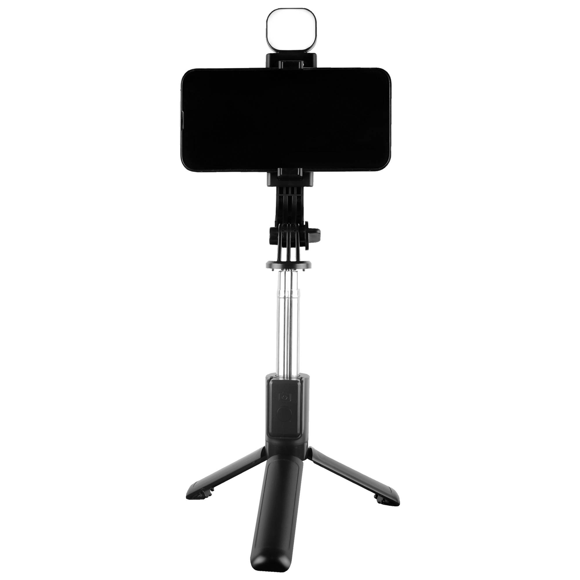 PC-120414 Bastón tripie selfie stick plegable con luz led Selfix | PERFECT CHOICE -