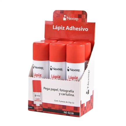 Lápiz Adhesivo Nextep NE-022B  de 21 gramos con 6 piezas -