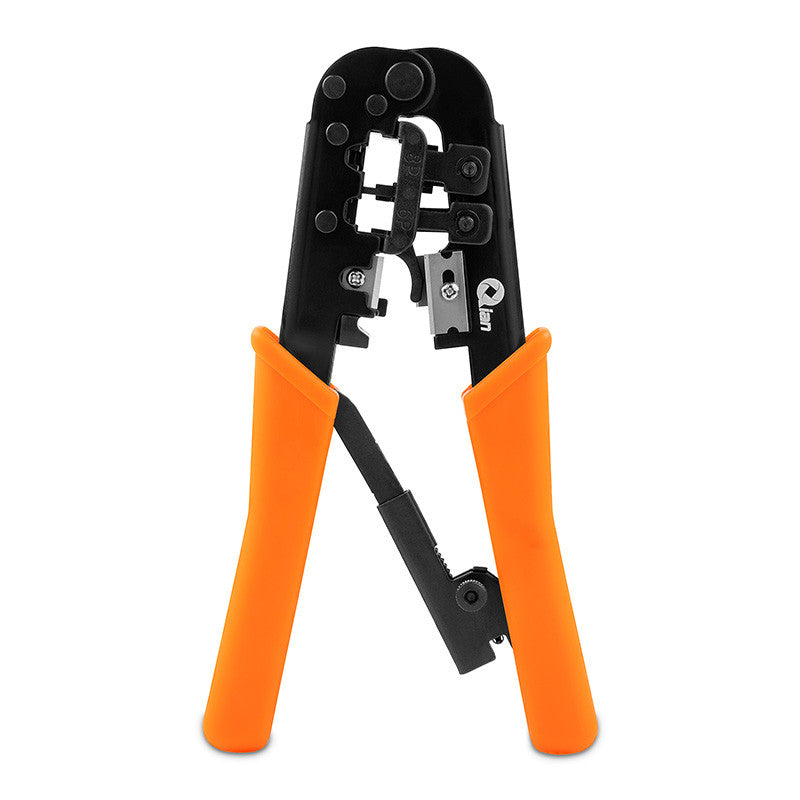 QIAN PINZA PONCHADORA 3 EN 1 PARA CABLE UTP CAT3 - CAT5, CAT5E, CAT6 CONECTORES RJ11 Y RJ45, PELADO, CORTE, PRENSADO MOD. QYZ-042CT