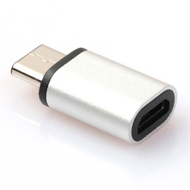 Adaptador  BROBOTIX 235694 - USB C, Micro USB, Negro, Plata