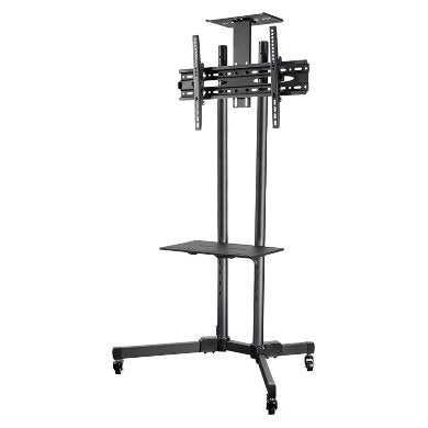 Soporte de Piso - Móvil, para Pantalla BROBOTIX 963050, 50 kg, Acero laminado en frío, 32 pulgadas, 70 pulgadas, Pantallas