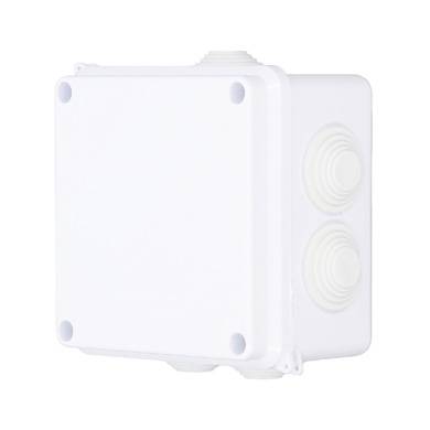 Caja Plástica 100X100X70 Sello de Goma IP65 BROBOTIX 6007112 - Color Blanco