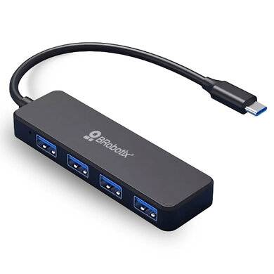 HUB USB V3.0 - 4 PUERTOS, COMPATIBLE CON TODOS LOS PUERTOS Y DISPOSITIVOS USB TIPO A, CONEXIÓN TIPO C, 6007501 BROBOTIX