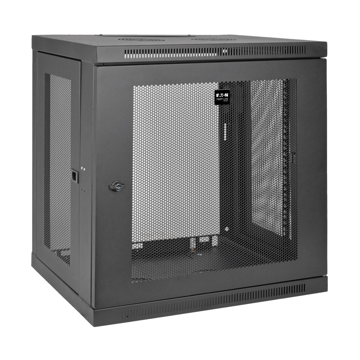 Gabinete pared SmartRack de 12U - puerta delantera y laterales ventiladas. MEDIDAS 65CM DE ALTO, 60CM ANCHO, 45CM PROFUNDIDAD SRW12U