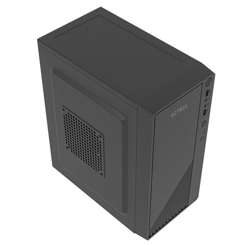 GABINETE ACTECK KIOTO GC220F / MINI TORRE / MICRO ATX, MINI ITX / FUENTE 500W INCLUIDA / SOPORTE PARA VENTILADORES / METAL / NEGRO / AC-939539