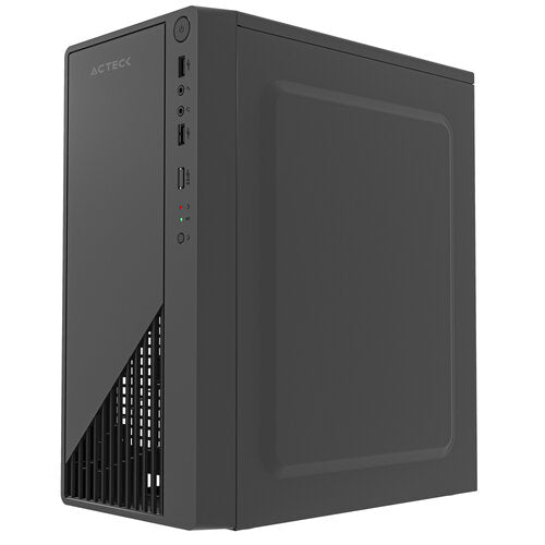 GABINETE ACTECK KIOTO GC220F / MINI TORRE / MICRO ATX, MINI ITX / FUENTE 500W INCLUIDA / SOPORTE PARA VENTILADORES / METAL / NEGRO / AC-939539