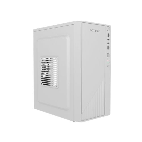 GABINETE ACTECK KIOTO GC220F / MINI TORRE / MICRO ATX, MINI ITX / FUENTE 500W / FULL METALICO FRENTE SOLIDO / BLANCO / AC-939546