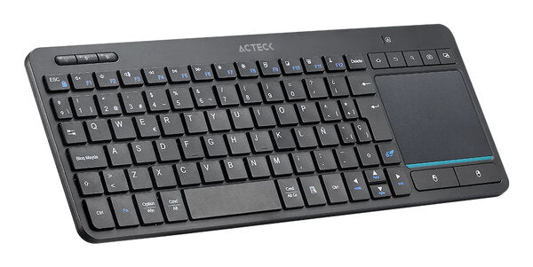 TECLADO ACTECK INSPIRE SMART TI707 / INALAMBRICO / MULTIDISPOSITIVO / DONGLE USB 2 BLUETOOTH / ESPAÑOL / 88 TECLAS TOUCHPAD MULTIMEDIA / WIN MAC ANDROID / NEGRO / AC-939621