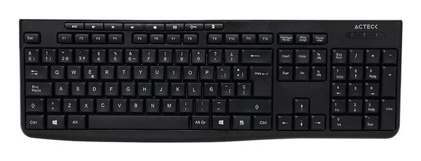 KIT ACTECK CREATOR PRIME MK455 / TECLADO Y MOUSE / ALAMBRICO / 105 TECLAS / MULTIMEDIA / 1600 DPI AJUSTABLE / OPTICO / 3 BOTONES + SCROLL / WIN - MAC OS - ANDROID / NEGRO / AC-939928