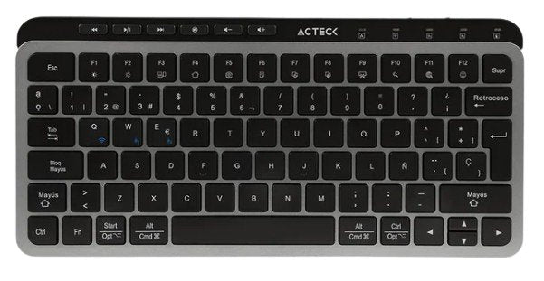 TECLADO ACTECK INSPIRE KREA TI750 / INALAMBRICO / MULTIDISPOSITIVO DUAL / DONGLE USB - 2 BT - CABLE USB / WINDOWS - MAC / ESPAÑOL / 85 TECLAS / MULTIMEDIA / RECARGABLE / NEGRO / AC-940092