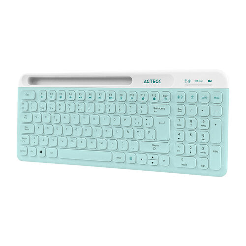 KIT ACTECK CREATOR VIRTUOS SILK MK720 / TECLADO Y MOUSE / INALAMBRICO / DUAL BT USB / RECARGABLE / ESPAÑOL / 100 TECLAS / MULTIMEDIA / RANURA P /DISPOSITIVOS / 4000 DPI / OPTICO / TIFFANY / AC-940153