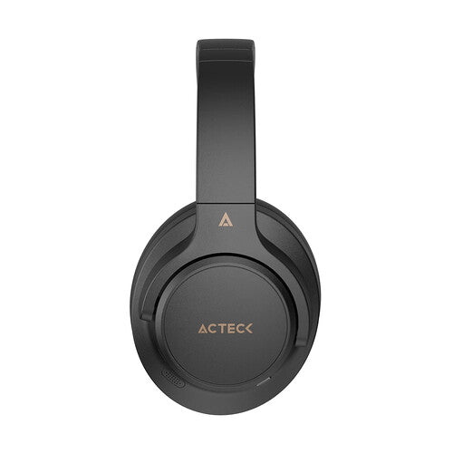 AUDIFONOS ACTECK HYPE EPIC HP750 / DIADEMA / INALAMBRICOS / DUAL BT - AUX 3.5 MM / BATERIA 75 HRS / MICROFONO OMNIDIRECCIONAL / CANCELACION DE RUIDO / BOCINAS 40 MM 20 HZ A 20 KHZ / NEGRO / AC-940856
