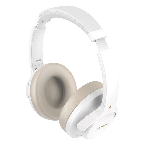 AUDIFONOS ACTECK HYPE EPIC HP750 / DIADEMA / INALAMBRICOS / DUAL BT -AUX 3.5 MM / BATERIA 75 HRS / MICROFONO OMNIDIRECCIONAL / CANCELACION DE RUIDO / BOCINAS 40 MM 20 HZ A 20 KHZ / BLANCO / AC-940863