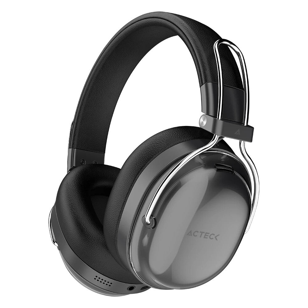AUDIFONOS ACTECK LUXE PURE HP730 / DIADEMA / INALAMBRICOS BT 5.4 / BATERIA 75 HRS / 20 HZ A 20 KHZ / CANCELACION ACTIVA DE RUIDO / MICROFONO OMNIDIRECCIONAL / MEMORY FOAM / NEGRO / AC-940870