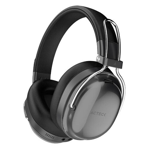 AUDIFONOS ACTECK LUXE PURE HP730 / DIADEMA / INALAMBRICOS BT 5.4 / BATERIA 75 HRS / 20 HZ A 20 KHZ / CANCELACION ACTIVA DE RUIDO / MICROFONO OMNIDIRECCIONAL / MEMORY FOAM / NEGRO / AC-940870