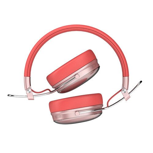 AUDIFONOS ACTECK LUXE CHIC HP710 / DIADEMA / INALAMBRICOS / BT 5.4 / MICROFONO OMNIDIRECCIONAL / 20 HZ A 20 KHZ / BATERIA 30 HRS / CANCELACION DE RUIDO HIBRIDO / SALMON / AC-940894